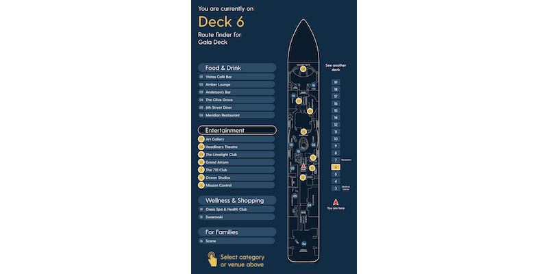Interactive Wayfinding and Digital Signage for P&O Cruises